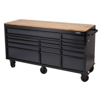 Draper BUNKER® Workbench Roller Tool Cabinet, 15 Drawer, 72\", Grey £2,188.00
